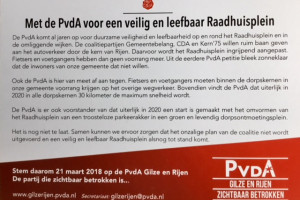Met de PvdA voor een veilig en Leefbaar Raadhuisplein.